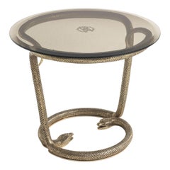 21st Century Yoa Side Table with Metal Base by Roberto Cavalli Home Interiors