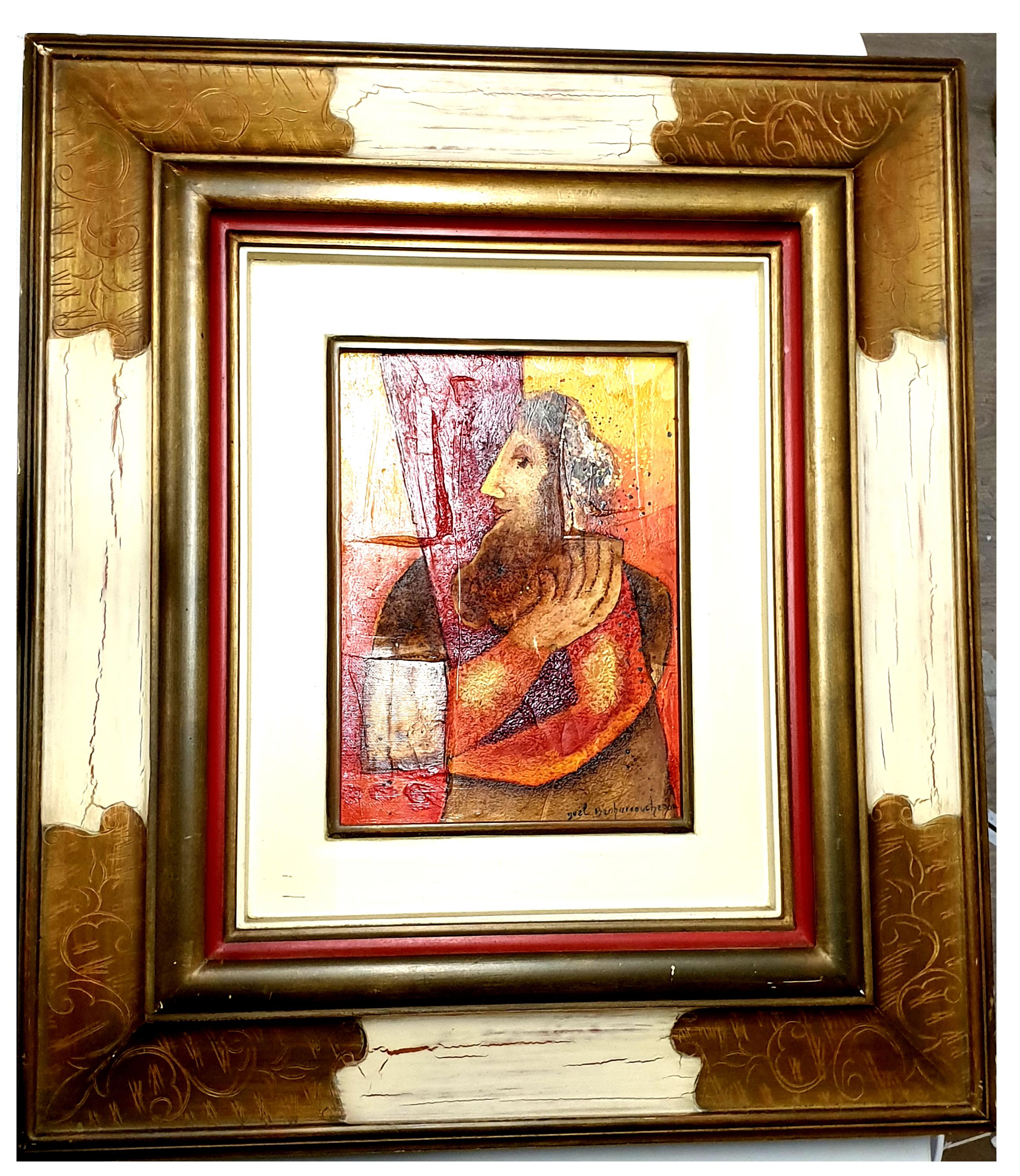 Yoel Benharrouche - Il saggio del tempo - Olio su tela in vendita 1