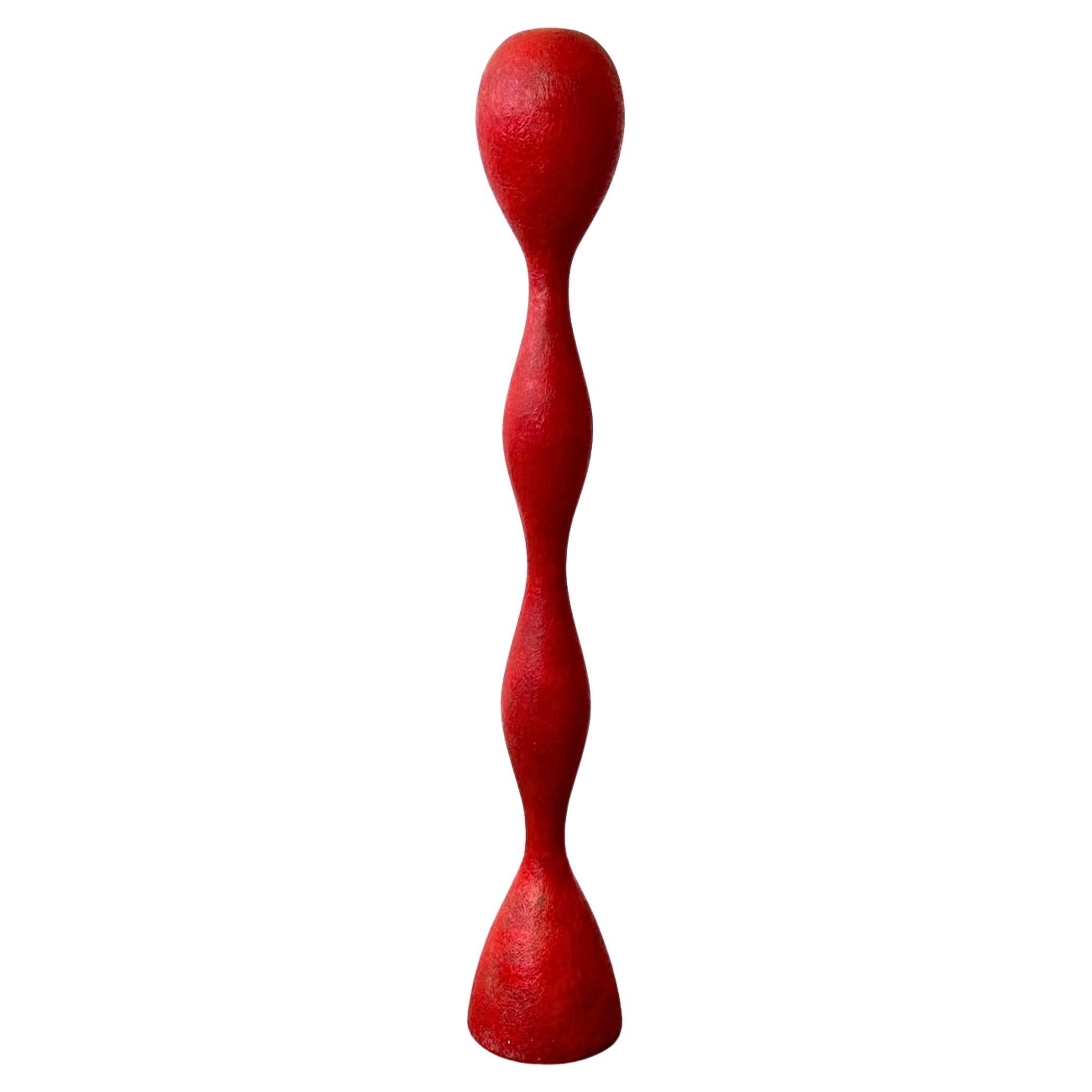 ‘Yoga’ Floor Lamp in Red Resin by Guglielmo Berchicci for Kundalini, Italy, 1990 For Sale