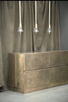 Yohan Storage Cabinet — Patinated Brass — Made in Britain — Ready to ship!