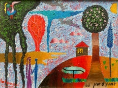 Couple in the Kibbutz - Figures Landscape Israeli Kibbutz