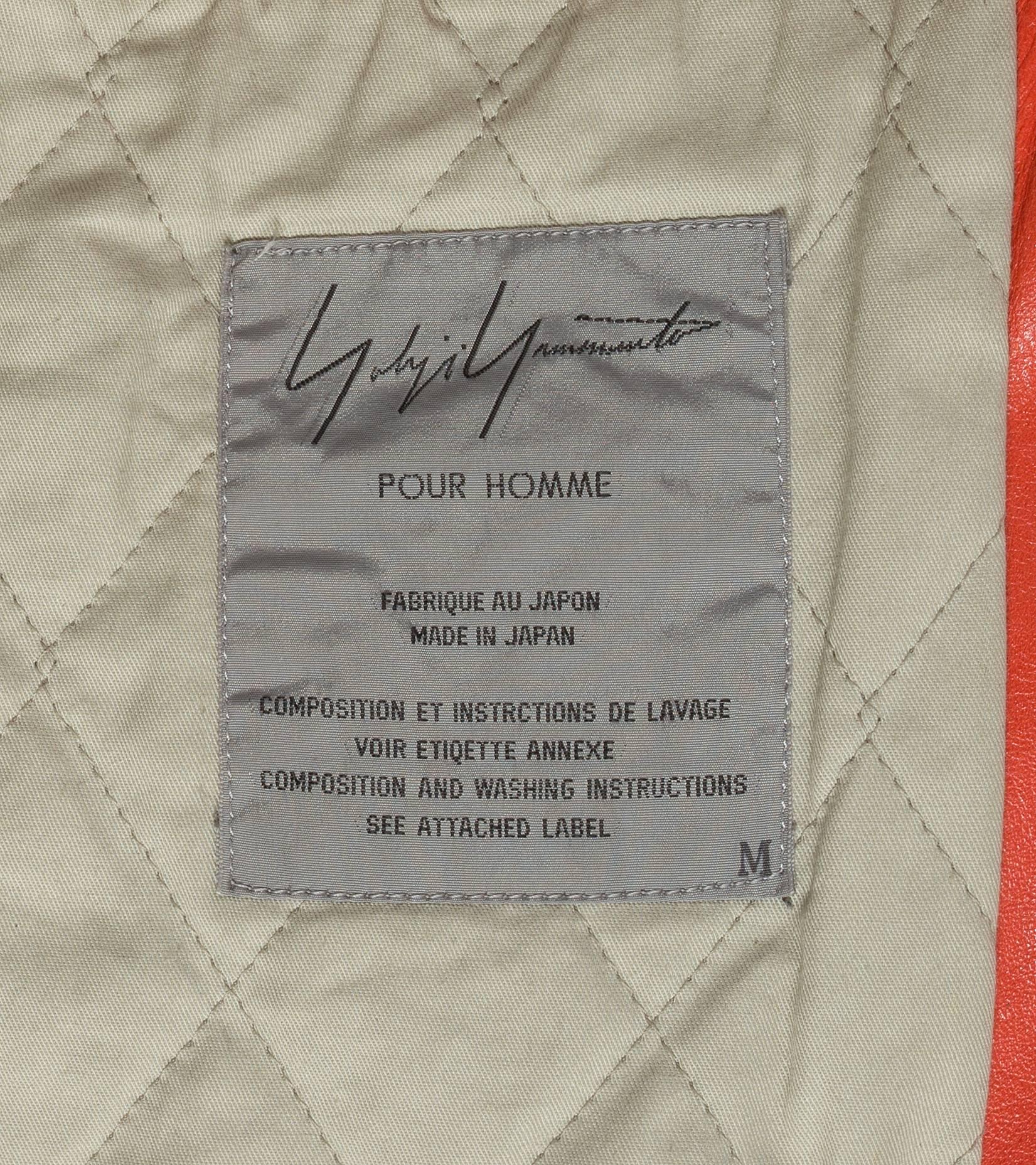 Yohji Yamamoto, veste en cuir orange avec pin-up Marilyn Monroe, A/W 1991 7