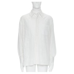 YOHJI  YAMAMOTO 100% cotton floral lace front cotton shirt JP3 L