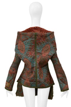 Yohji Yamamoto 2000–01 Multicolor Kilim-Style Woven Jacket With Hood