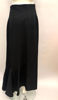 Yohji Yamamoto 2000’s black dramatic asymmetrical skirt Carolyn Bessette