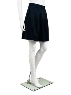 Yohji Yamamoto Vintage 2000s Women's Black Wool Low Rise Shorts, M