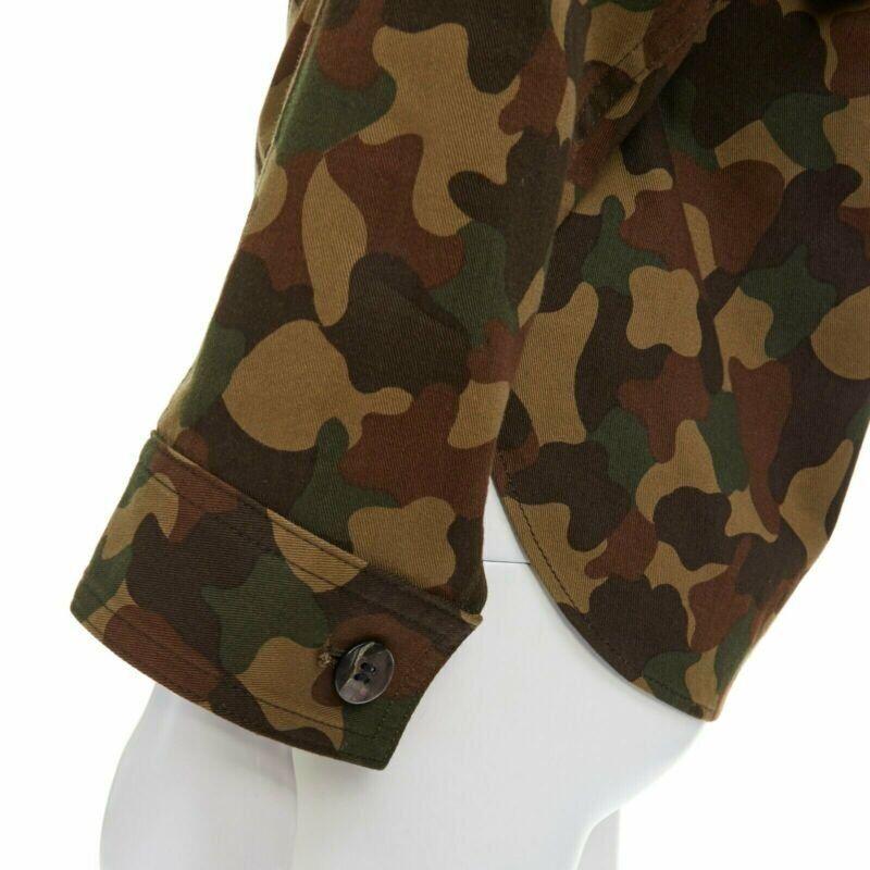 YOHJI YAMAMOTO 2006 Vintage Runway green camouflage ruffle wings jacket JP1 S 5