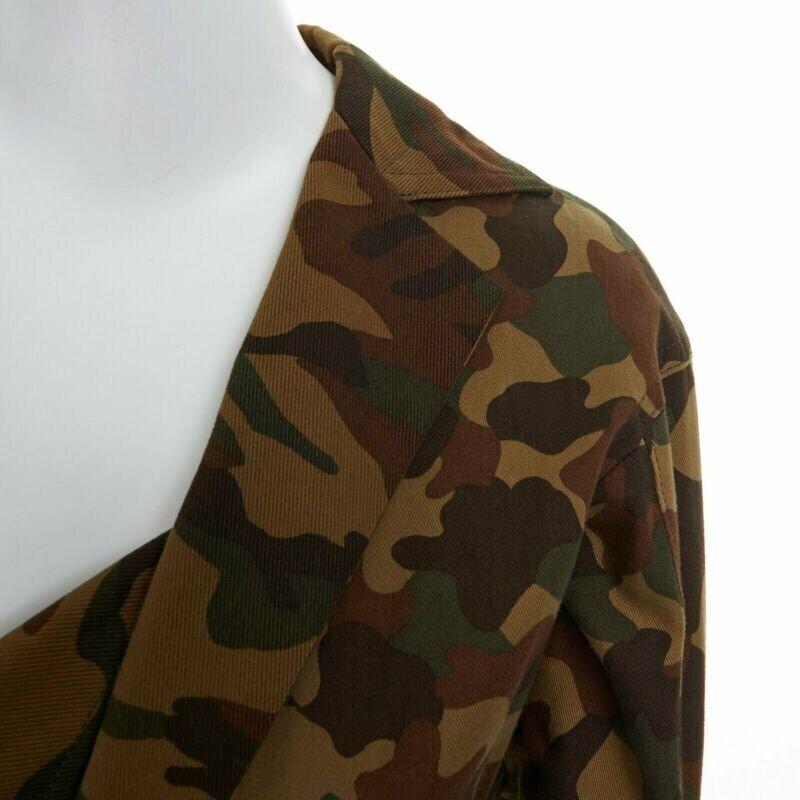 YOHJI YAMAMOTO 2006 Vintage Runway green camouflage ruffle wings jacket JP1 S 3