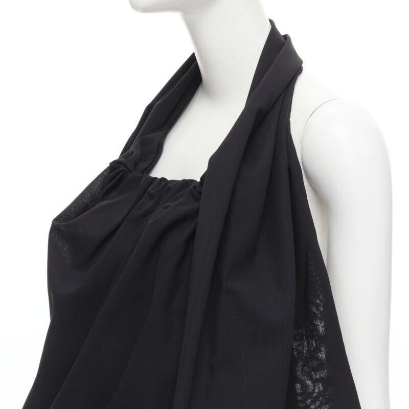 YOHJI YAMAMOTO 2012 Runway metal ring halter top transformable bag Very Rare
Reference: CRTI/A00586
Brand: Yohji Yamamoto
Designer: Yohji Yamamoto
Collection: 2002 - Runway
Color: Black
Pattern: Solid
Extra Details: This top can be worn as a halter
