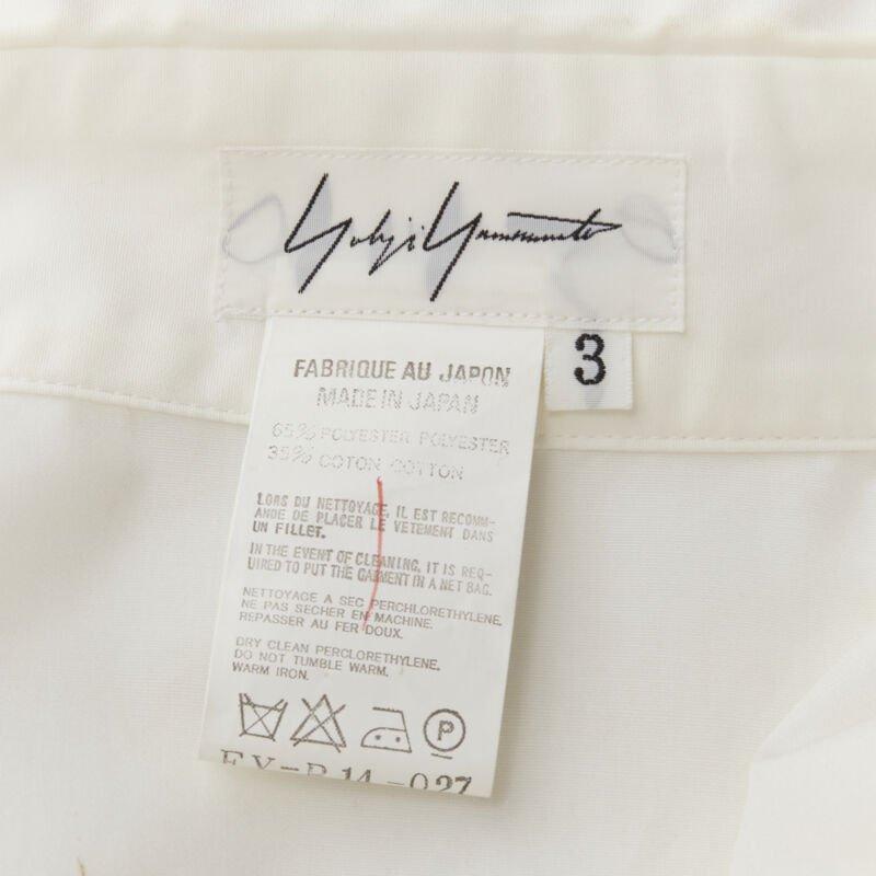 Yohji Yamamoto 2015 Camicia con pieghe a coltello ispirata a Madame Gres, bianca, JP3 L. in vendita 6