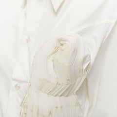 YOHJI YAMAMOTO 2015 Runway white Madam Gres inspired knife pleat shirt JP3 L