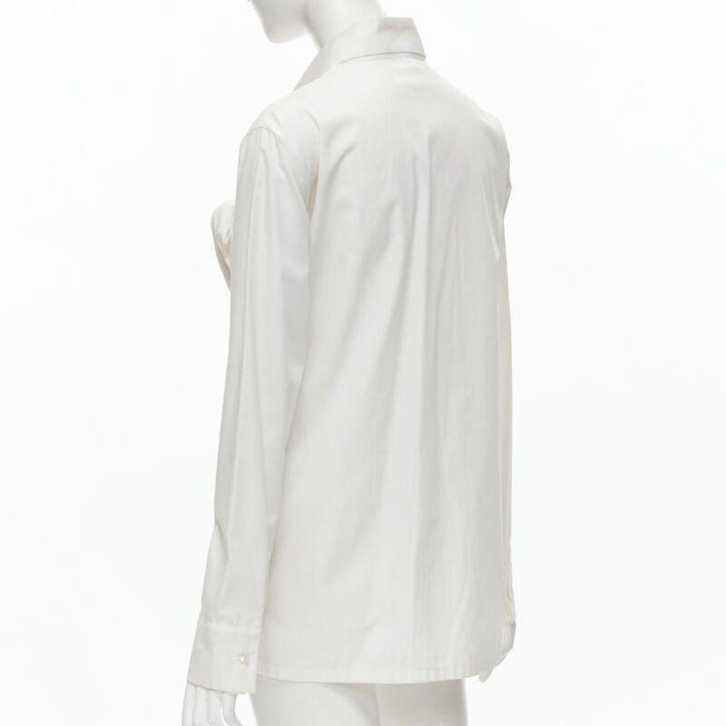 Yohji Yamamoto 2015 Camicia con pieghe a coltello ispirata a Madame Gres, bianca, JP3 L. in vendita 1