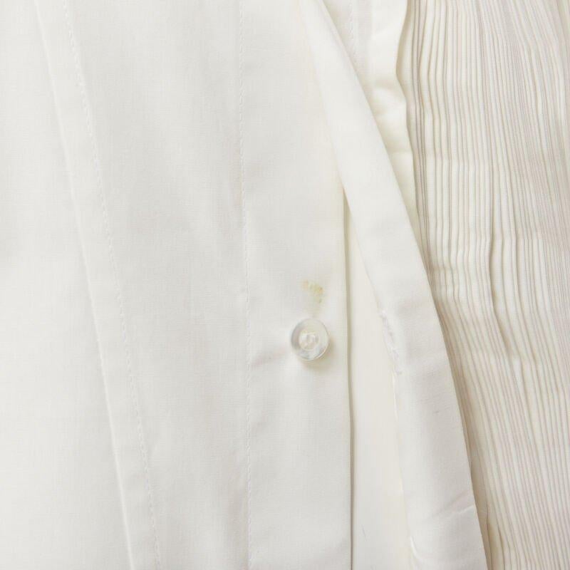 Yohji Yamamoto 2015 Camicia con pieghe a coltello ispirata a Madame Gres, bianca, JP3 L. in vendita 3