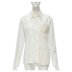 YOHJI YAMAMOTO 2015 Laufsteg weißes Madam Gres inspiriertes Messerfaltenhemd JP3 L