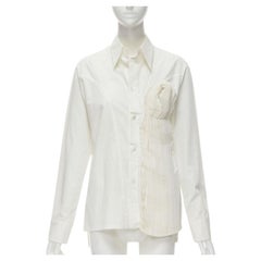 Yohji Yamamoto 2015 Camicia con pieghe a coltello ispirata a Madame Gres, bianca, JP3 L.