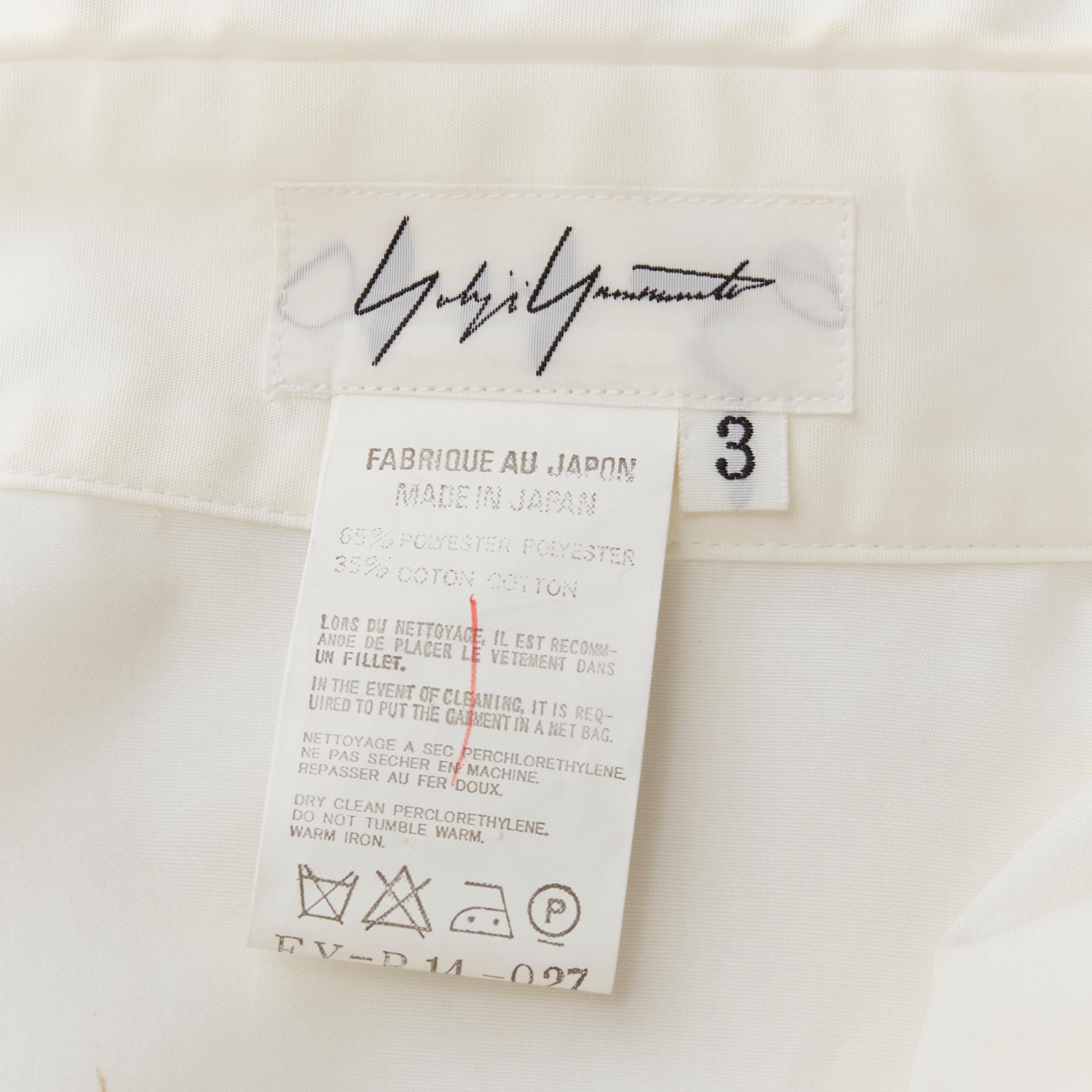 YOHJI YAMAMOTO 2015 white Madam Gres inspired knife pleat shirt For Sale 5