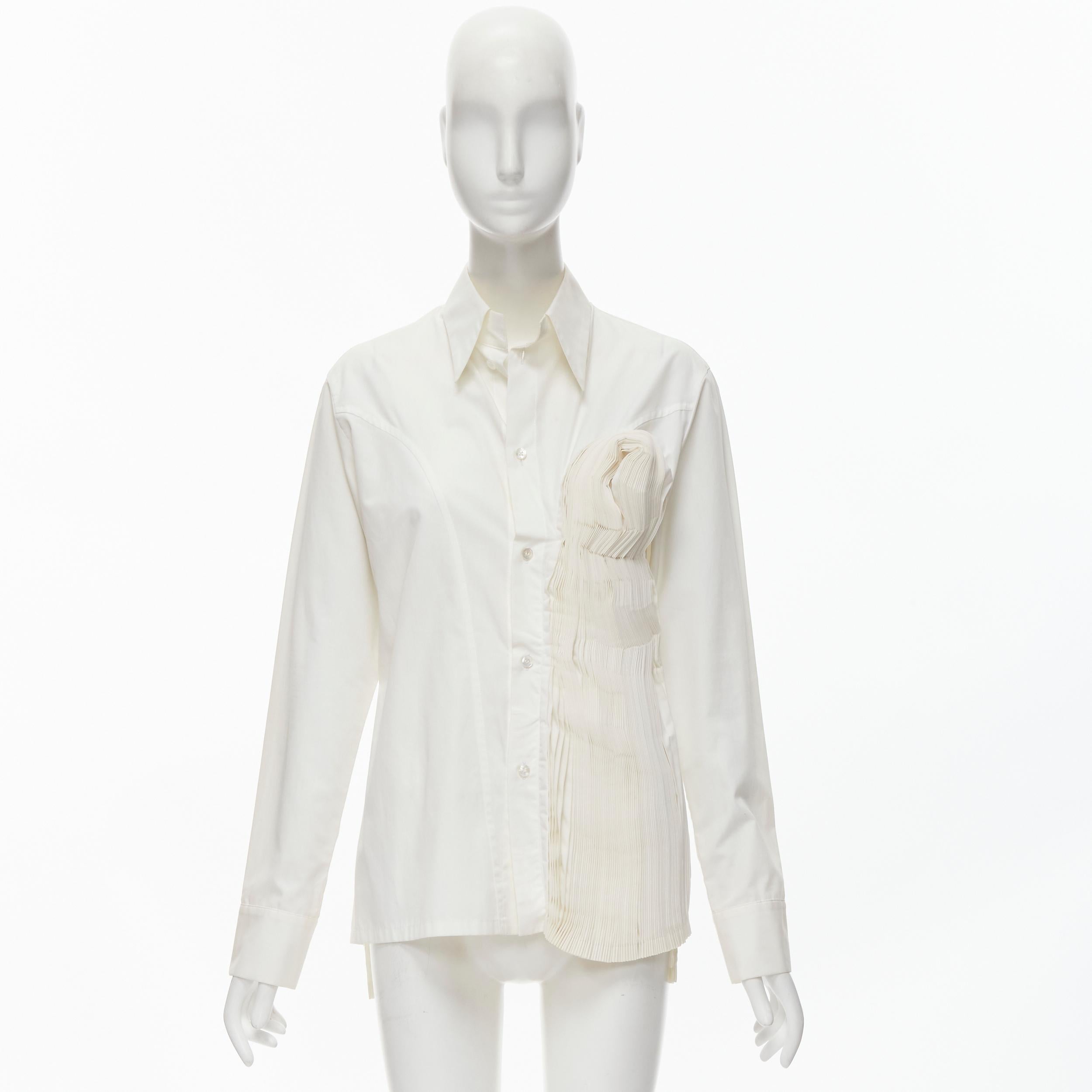 YOHJI YAMAMOTO 2015 white Madam Gres inspired knife pleat shirt For Sale 6