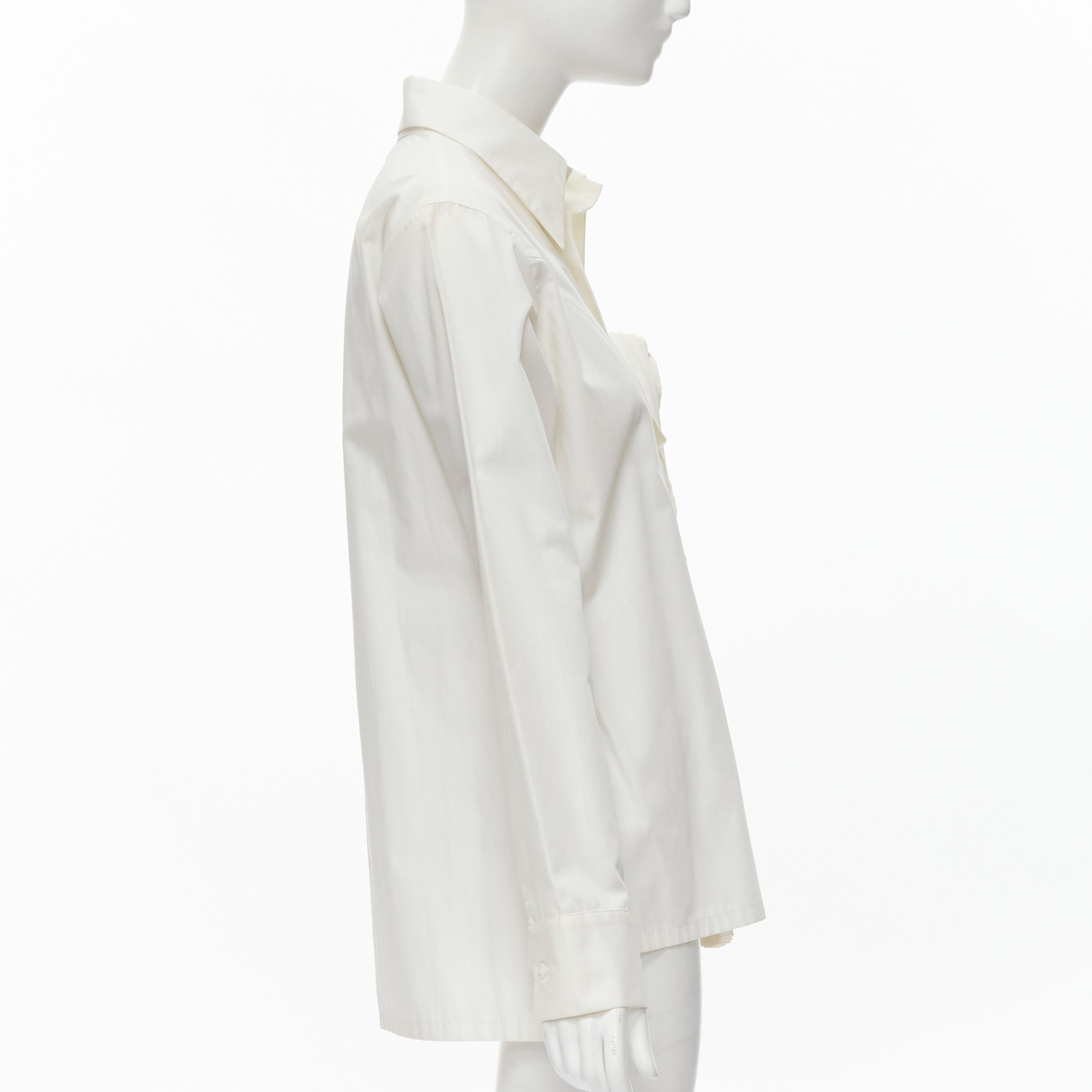 Gray YOHJI YAMAMOTO 2015 white Madam Gres inspired knife pleat shirt For Sale