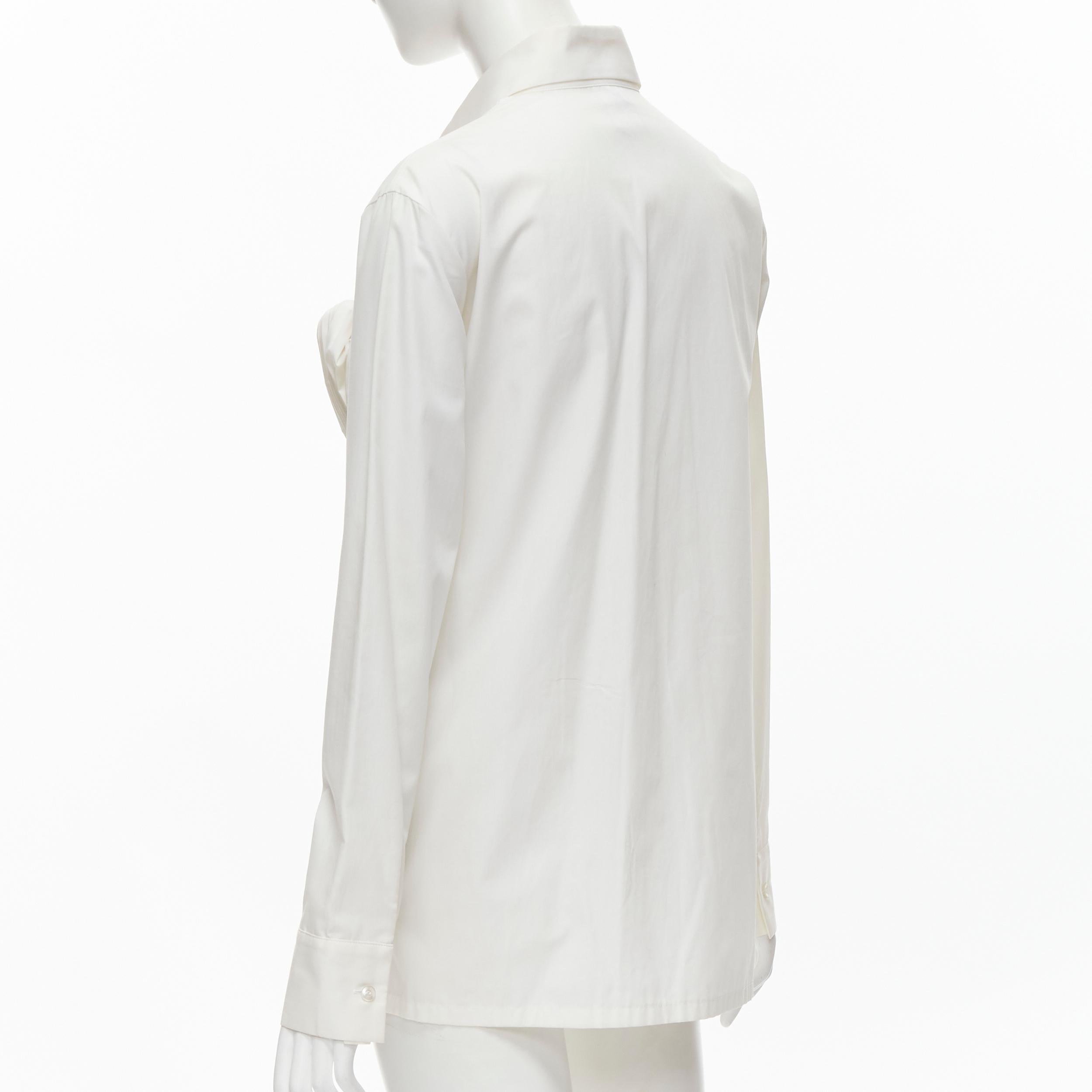 Women's YOHJI YAMAMOTO 2015 white Madam Gres inspired knife pleat shirt For Sale