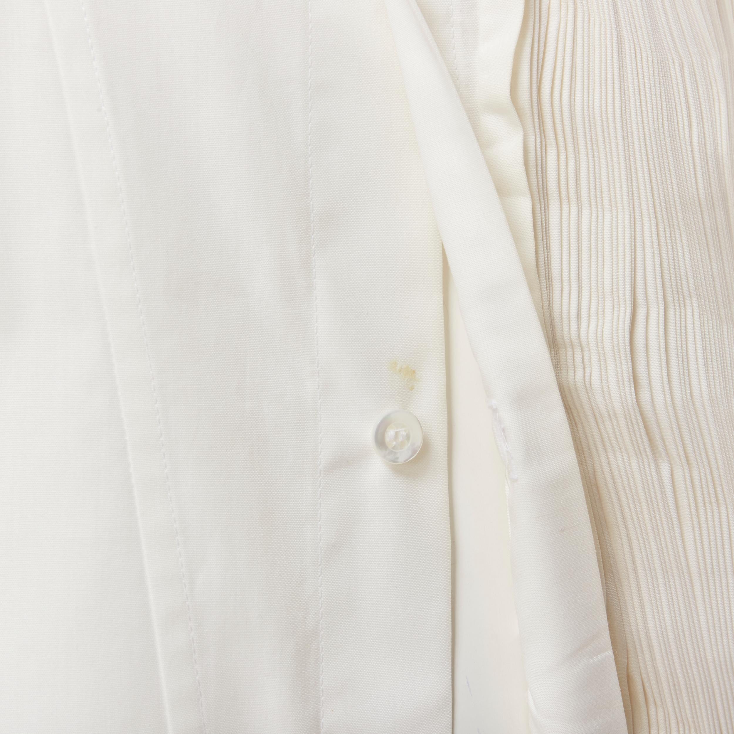 YOHJI YAMAMOTO 2015 white Madam Gres inspired knife pleat shirt For Sale 2