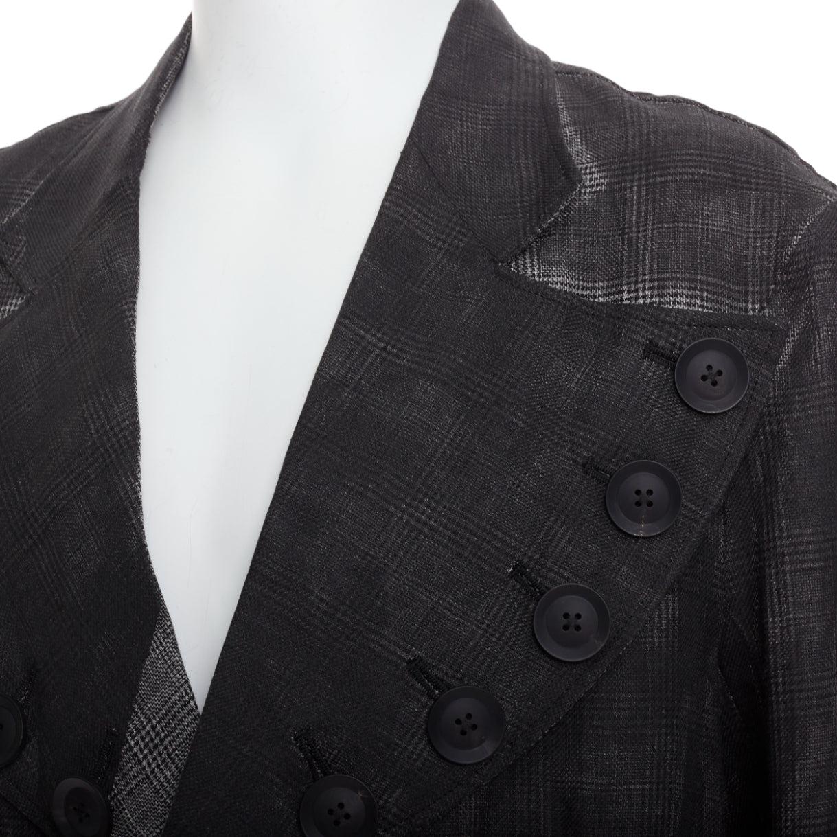 YOHJI YAMAMOTO 2022 Runway grey linen checkered printed gradient blazer JP2 M
Reference: TGAS/E00163
Brand: Yohji Yamamoto
Collection: Look 6 Spring Summer 2022 - Runway
Material: Linen
Color: Grey, Black
Pattern: Checkered
Closure: Button
Lining: