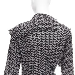 YOHJI YAMAMOTO 80s Vintage grey wool asymmetric shawl wrap cardigan M