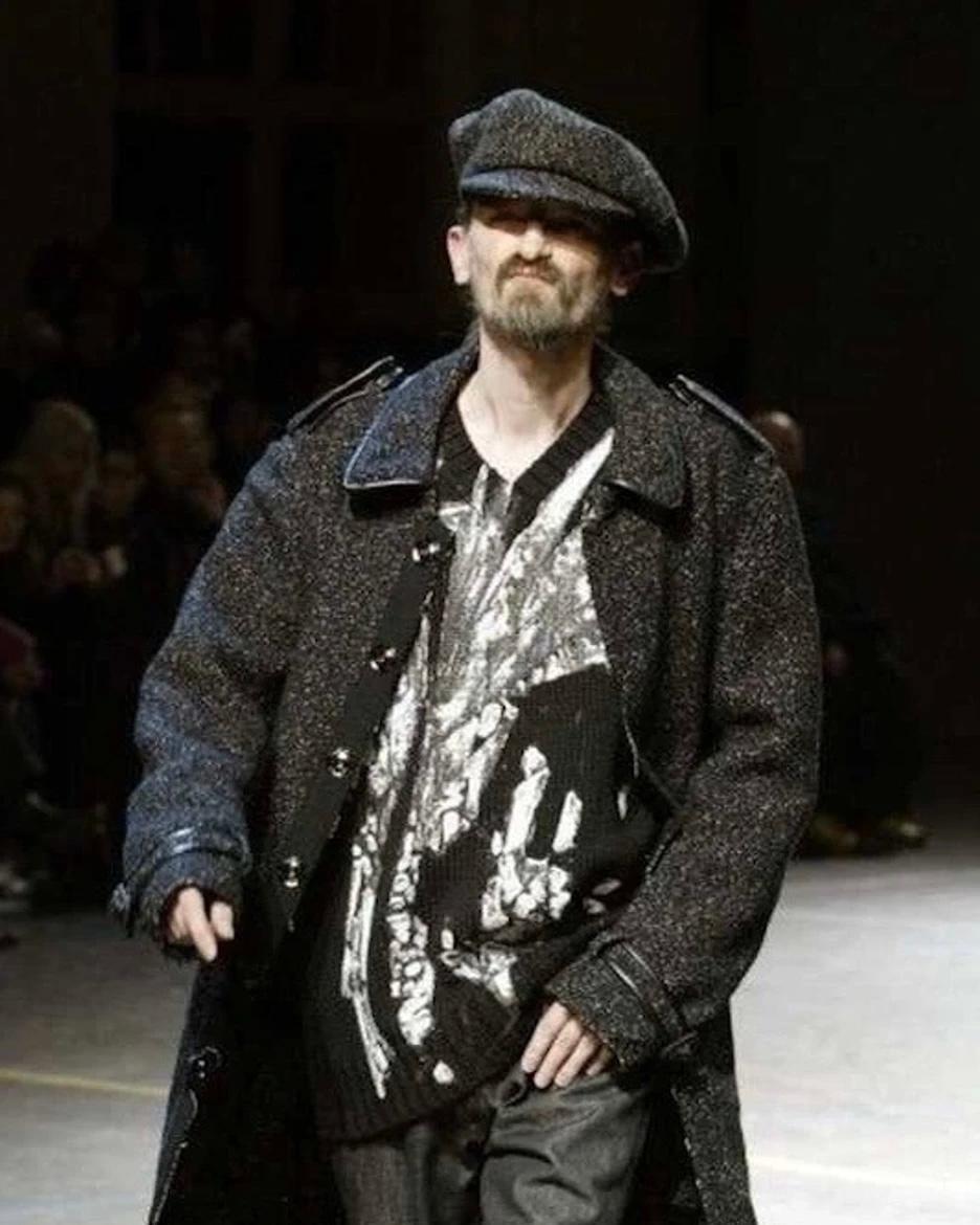 Yohji Yamamoto A/W2004 Jersey oversize pintado a mano - Talla 3 en venta 2