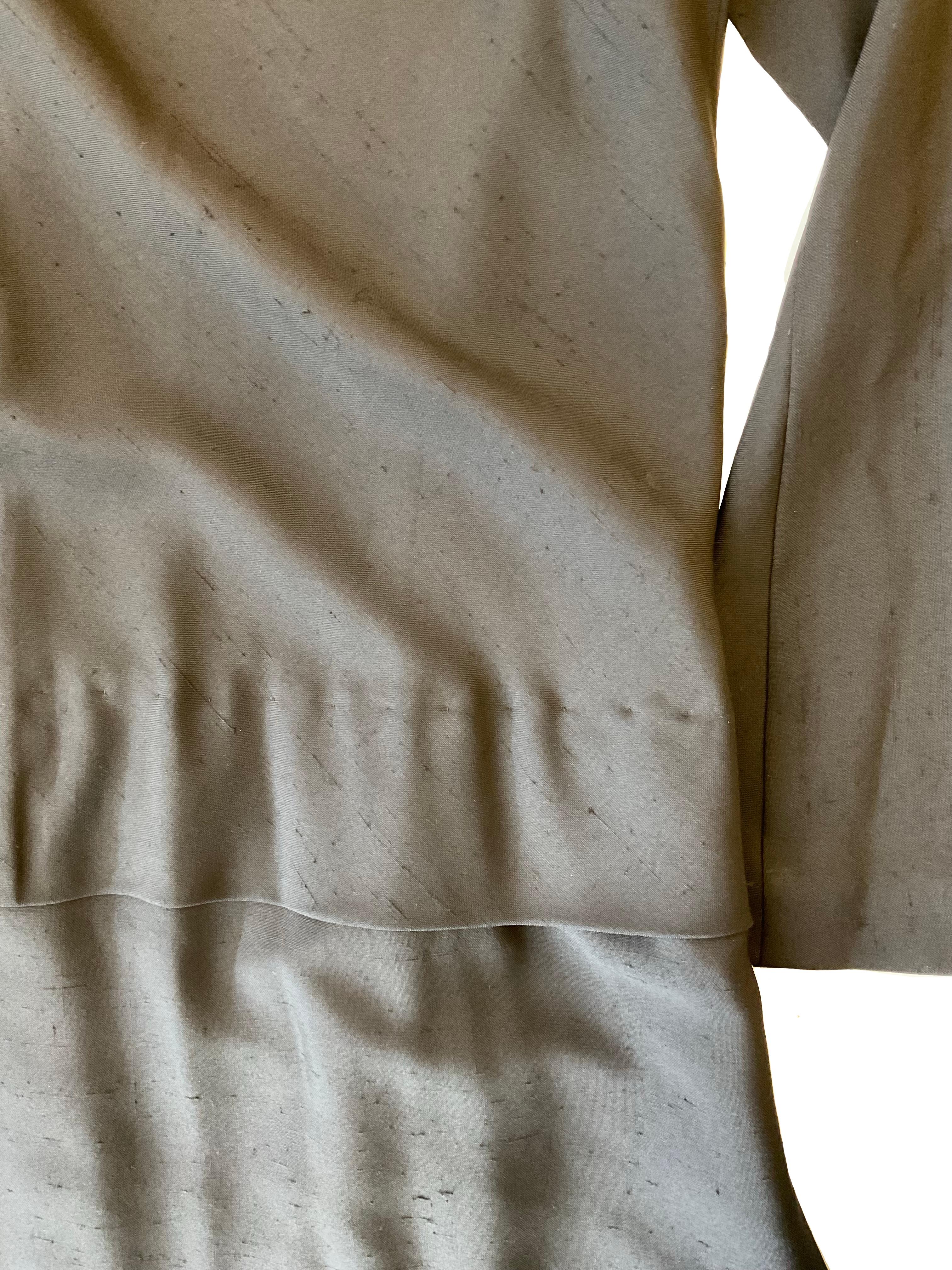 YOHJI YAMAMOTO Abito midi nero in seta dei primi anni 2000 en venta 3