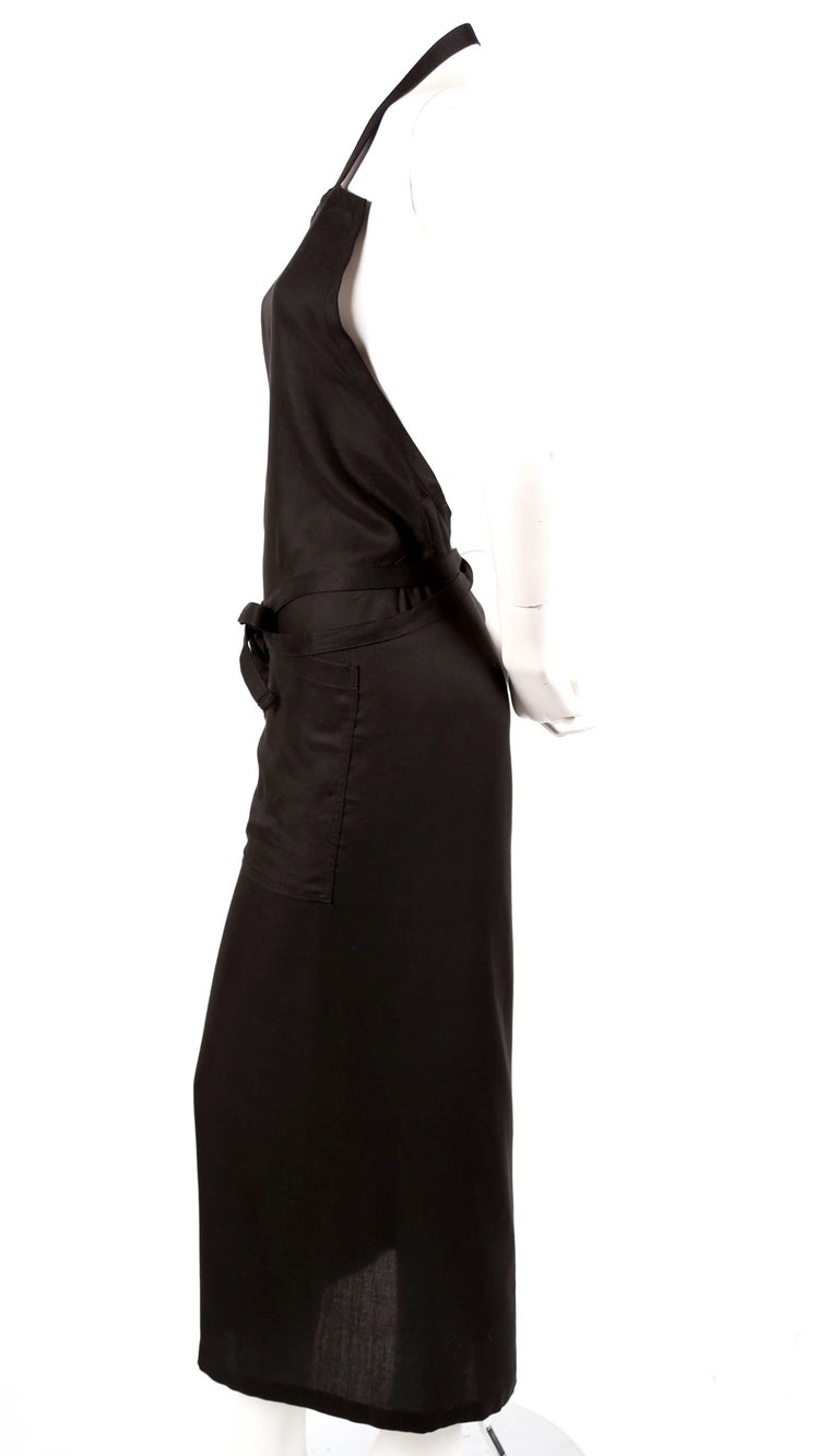 Yohji Yamamoto Apron wrap dress with open back at 1stDibs
