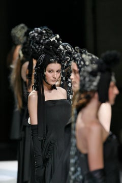 Yohji Yamamoto Autumn/Winter 2007 Black Silk Bustier Dress
