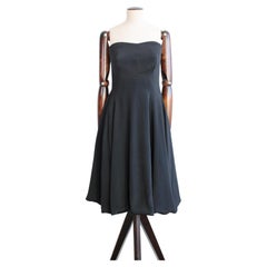 Yohji Yamamoto Autumn/Winter 2007 Black Silk Bustier Dress