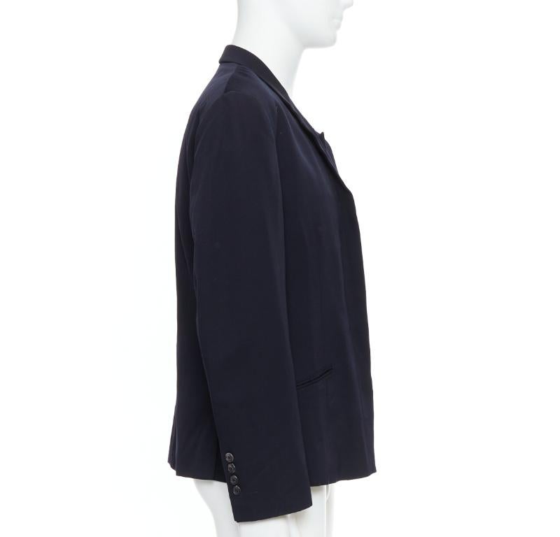 YOHJI YAMAMOTO blazer déconstruit noir 100% laine à double col S Pour hommes en vente