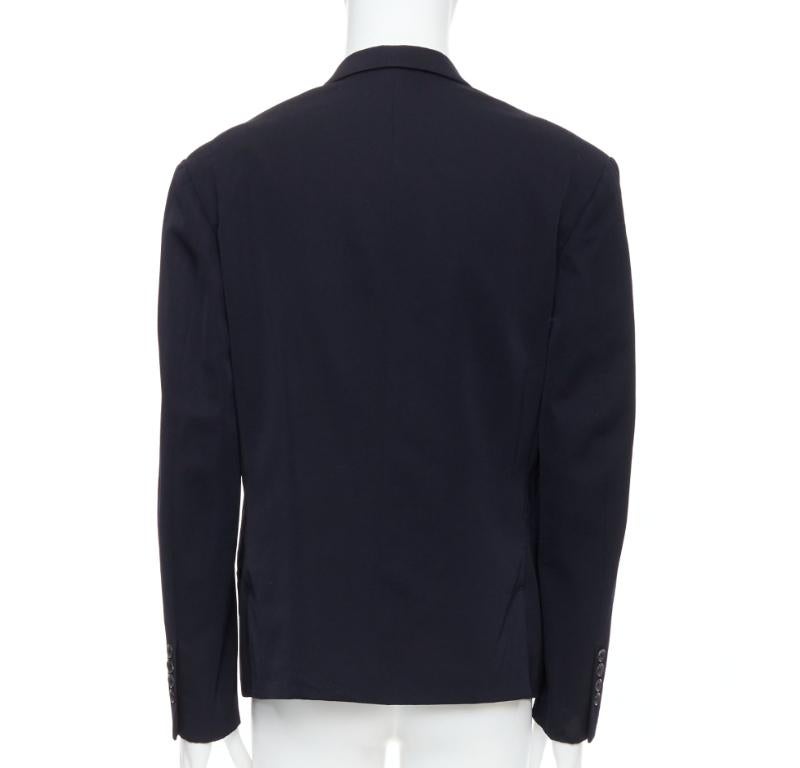 YOHJI YAMAMOTO blazer déconstruit noir 100% laine à double col S en vente 1