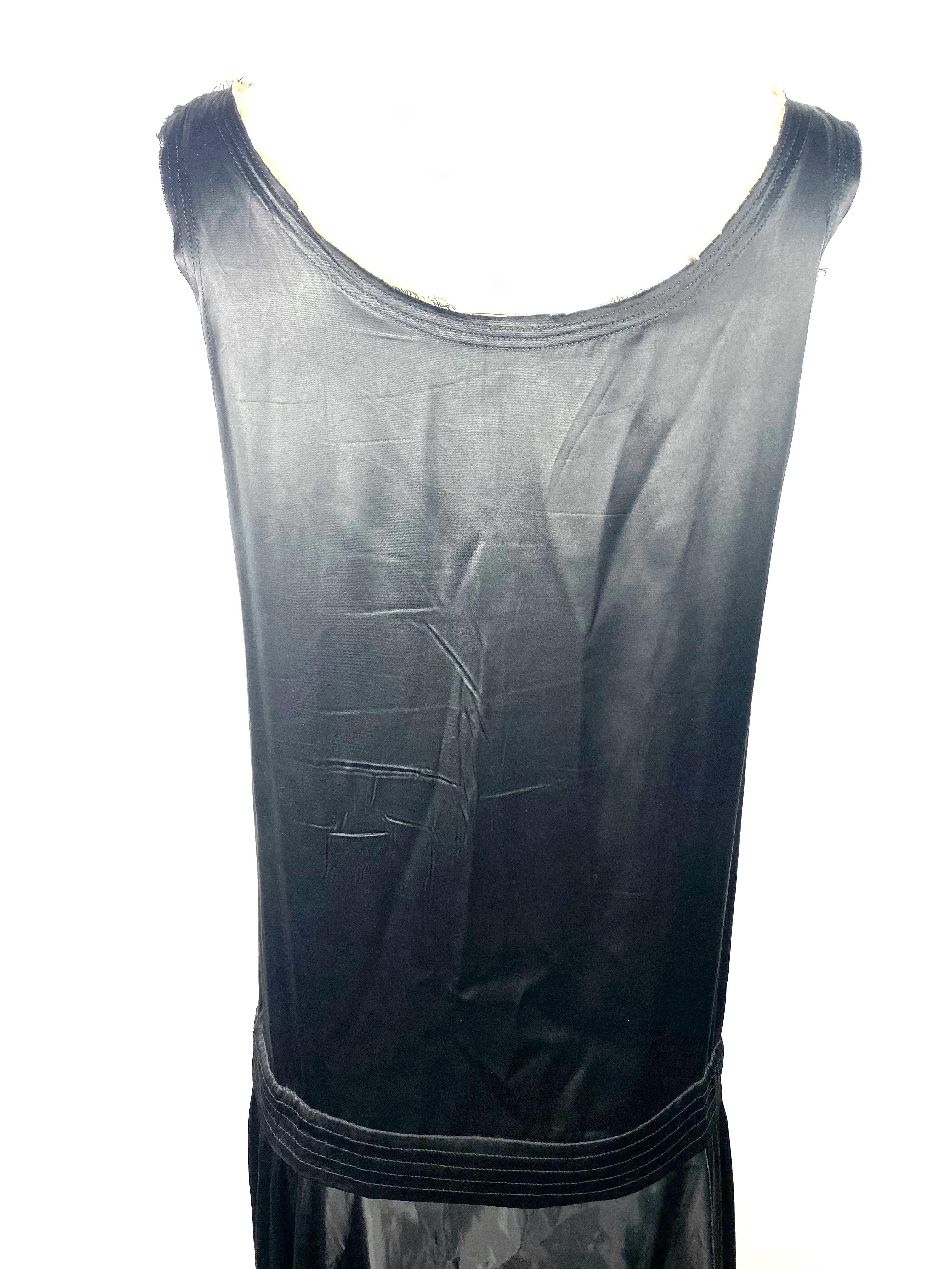 Maxivestido Yohji Yamamoto Negro y Beige, Talla 3 en venta 6