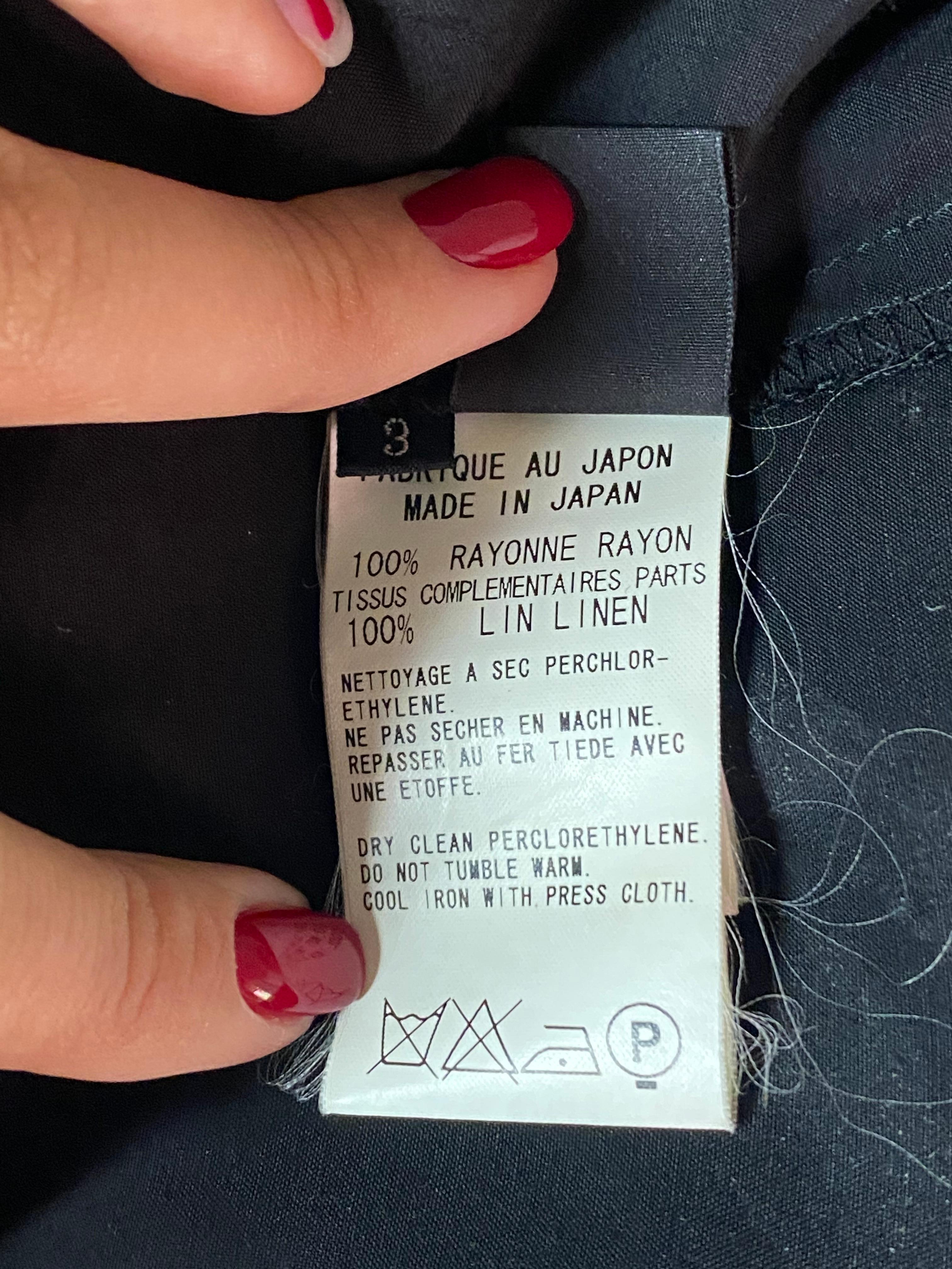 Maxivestido Yohji Yamamoto Negro y Beige, Talla 3 en venta 9