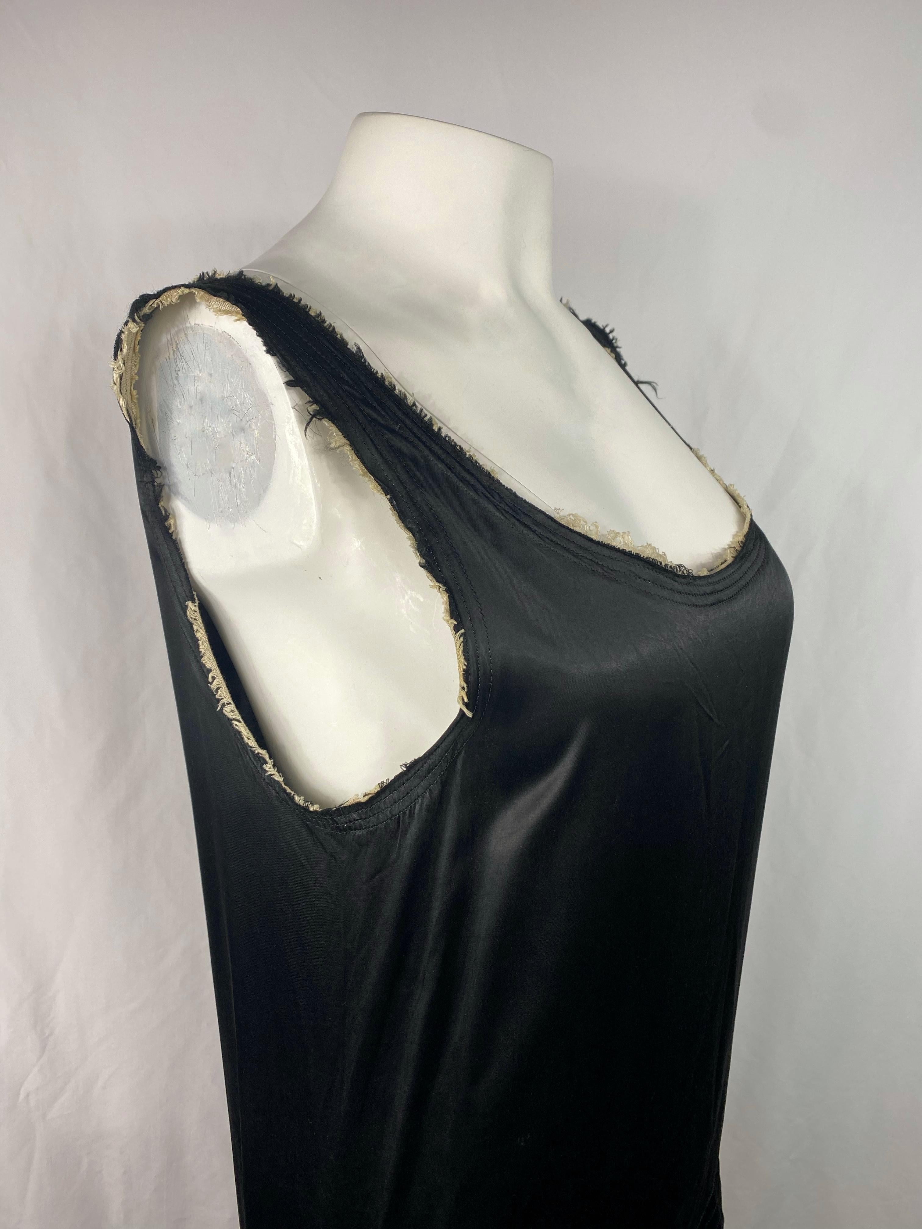 Maxivestido Yohji Yamamoto Negro y Beige, Talla 3 en venta 1
