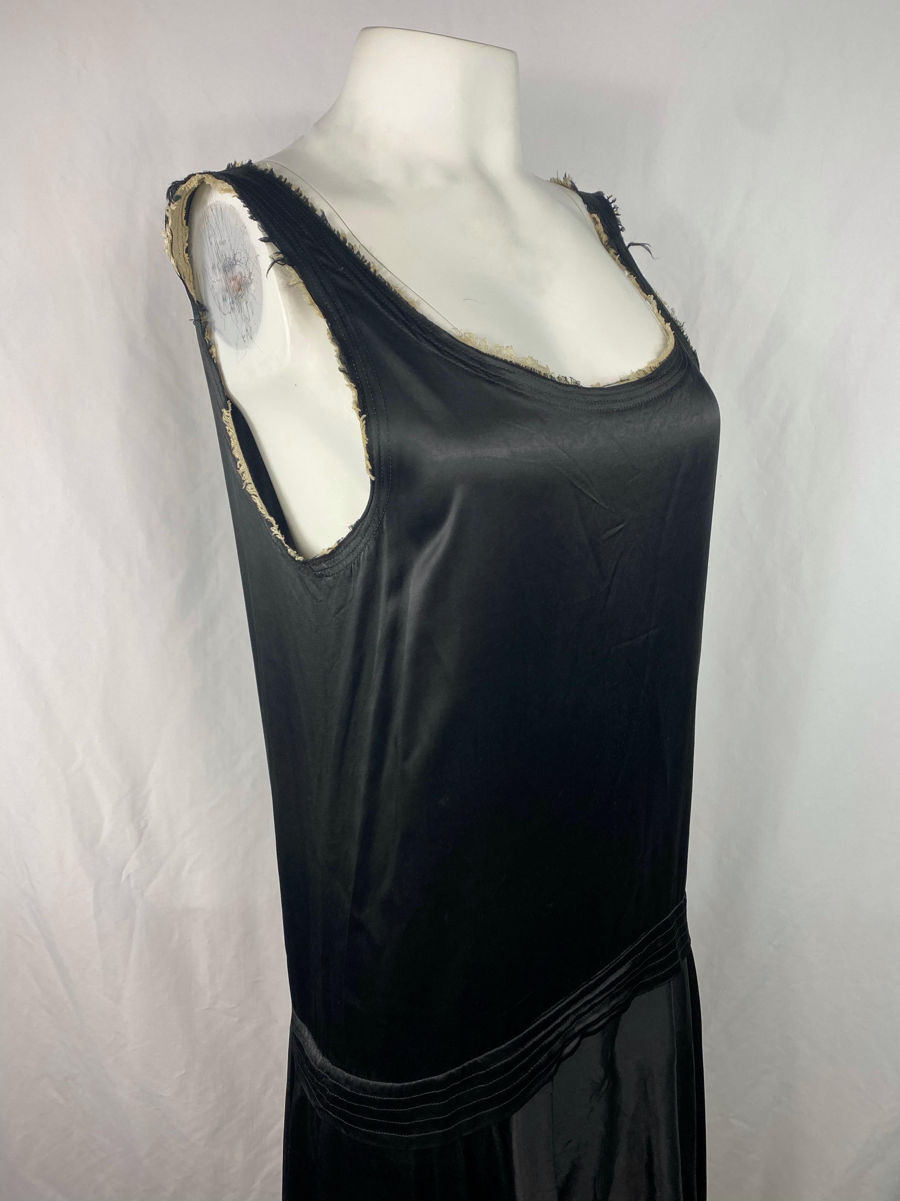 Maxivestido Yohji Yamamoto Negro y Beige, Talla 3 en venta 2