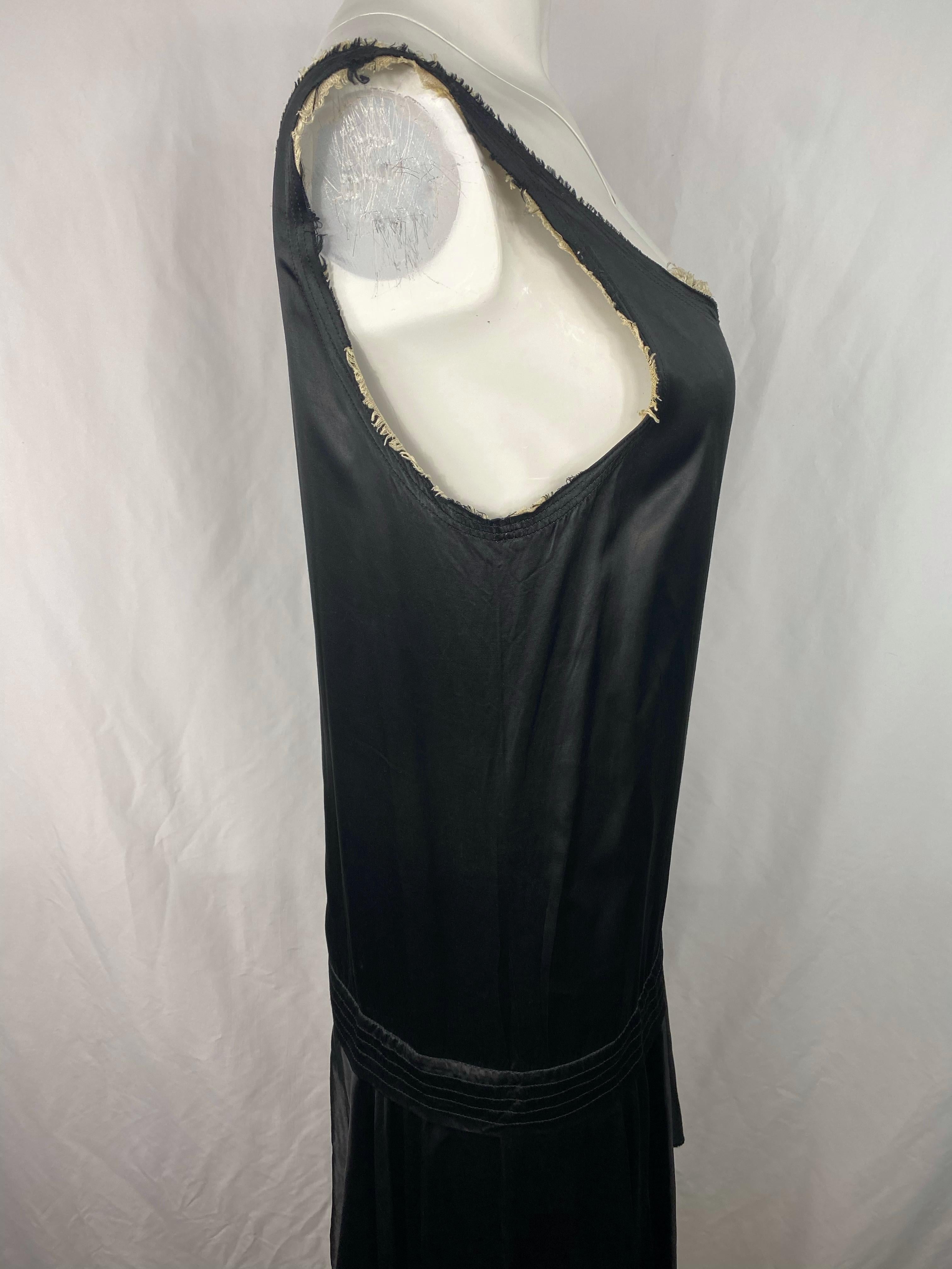 Maxivestido Yohji Yamamoto Negro y Beige, Talla 3 en venta 4