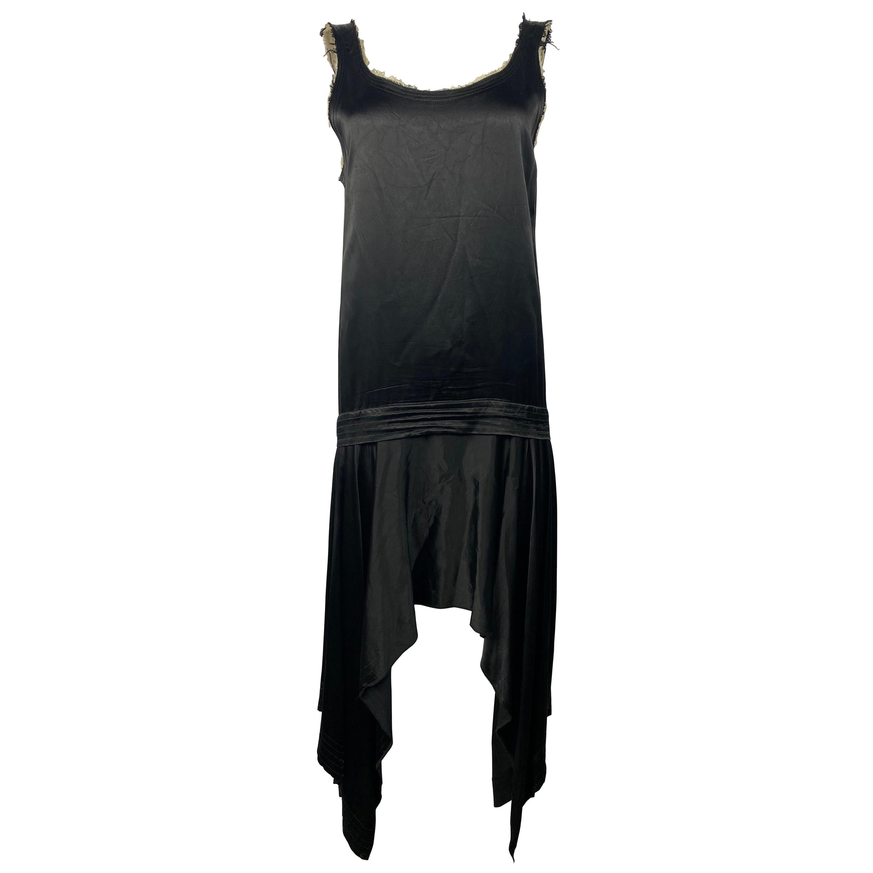 Maxivestido Yohji Yamamoto Negro y Beige, Talla 3 en venta