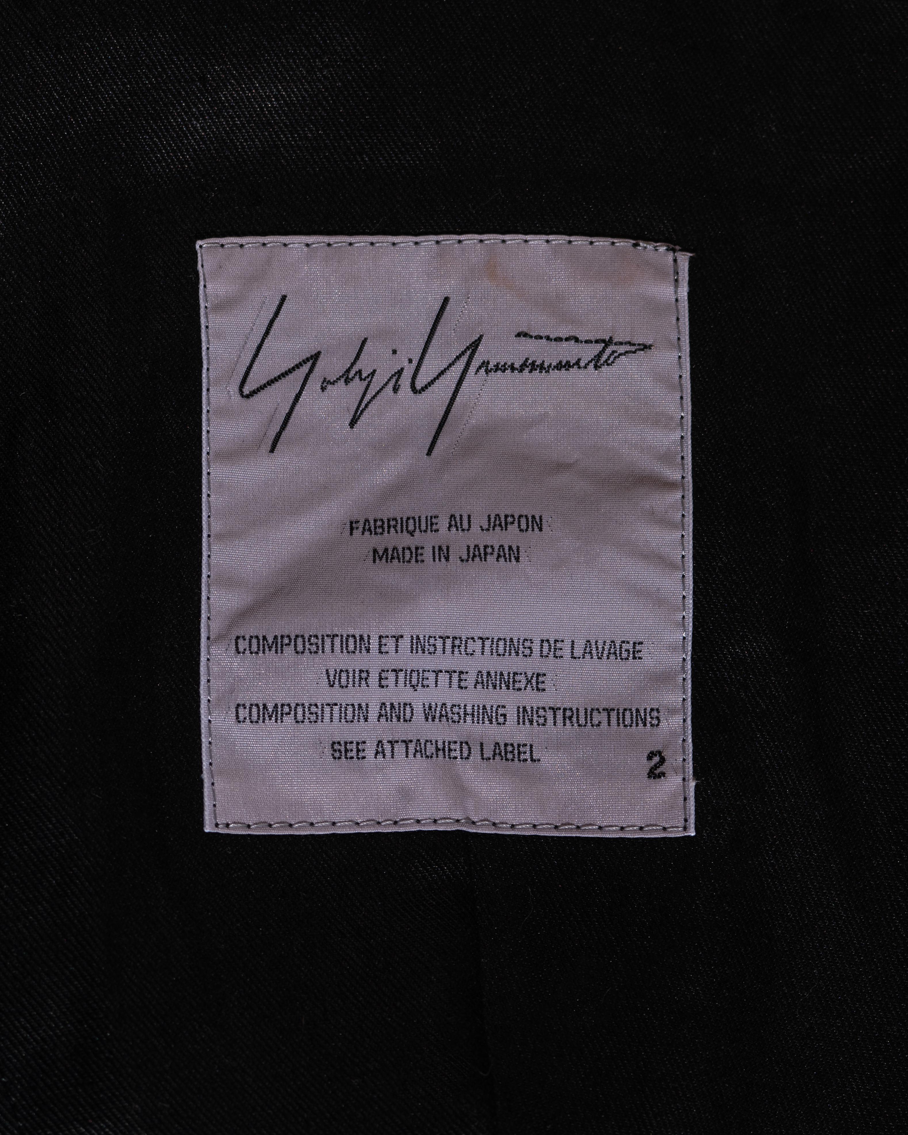 Yohji Yamamoto black and white cotton bustled skirt and jacket set, ss 2000 3