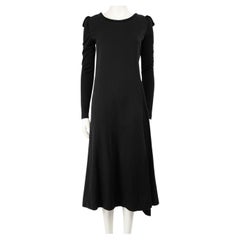 Yohji Yamamoto Black Button Skirt Detail Dress Size XS