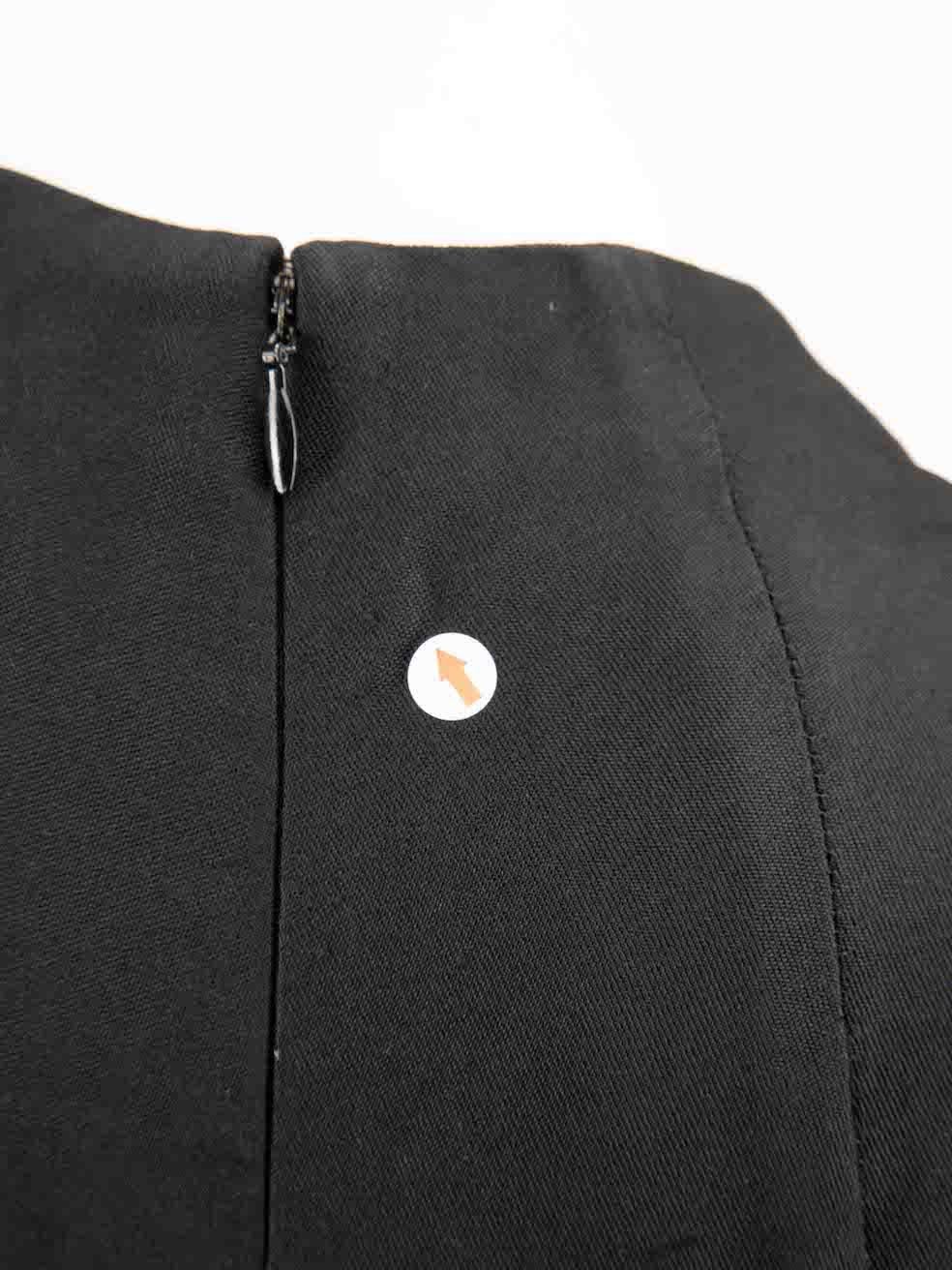 Yohji Yamamoto Black Cap Sleeve Midi Dress Size M For Sale 3