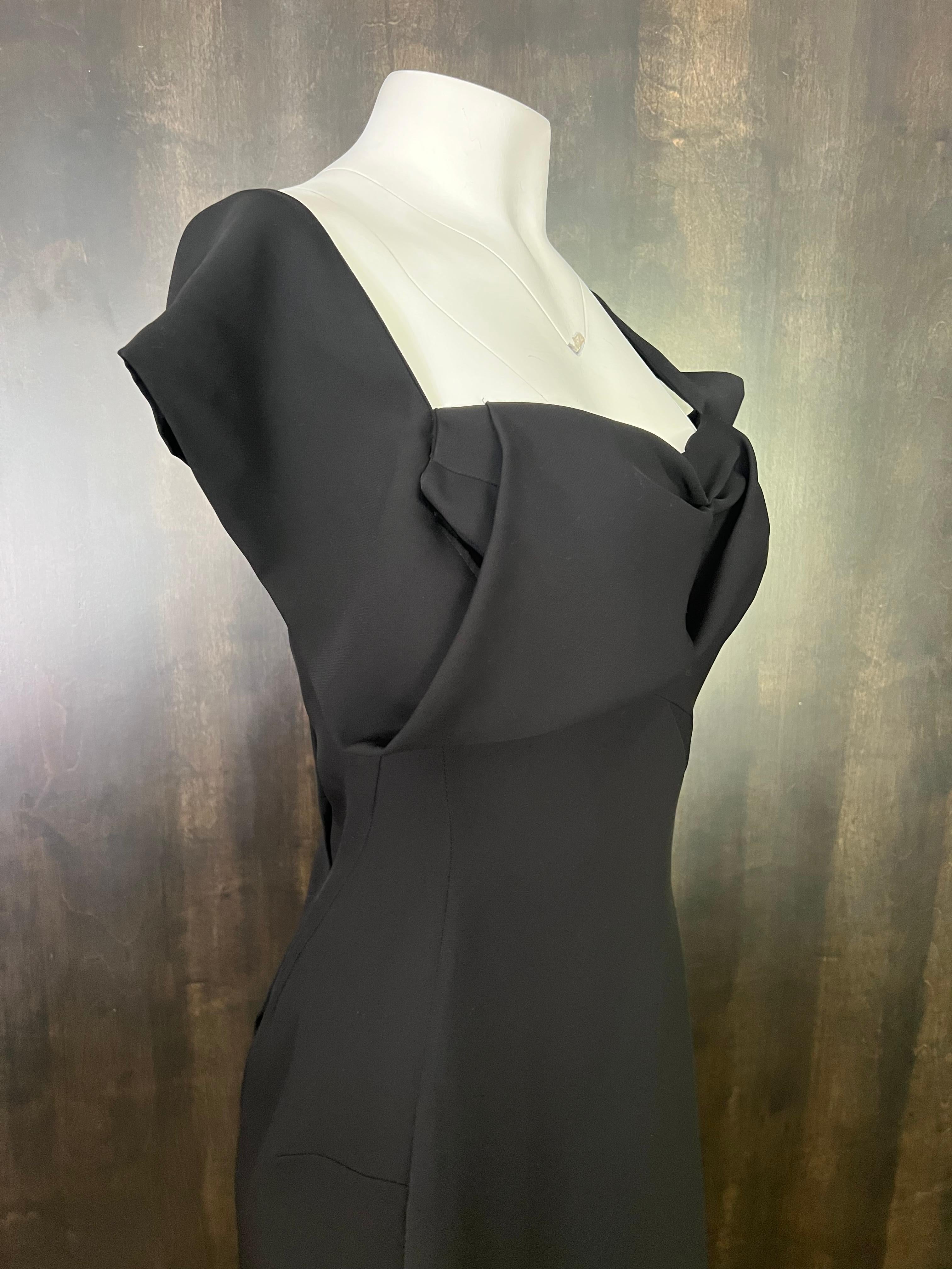 Yohji Yamamoto Black Cotton Evening Dress, Size Small 2