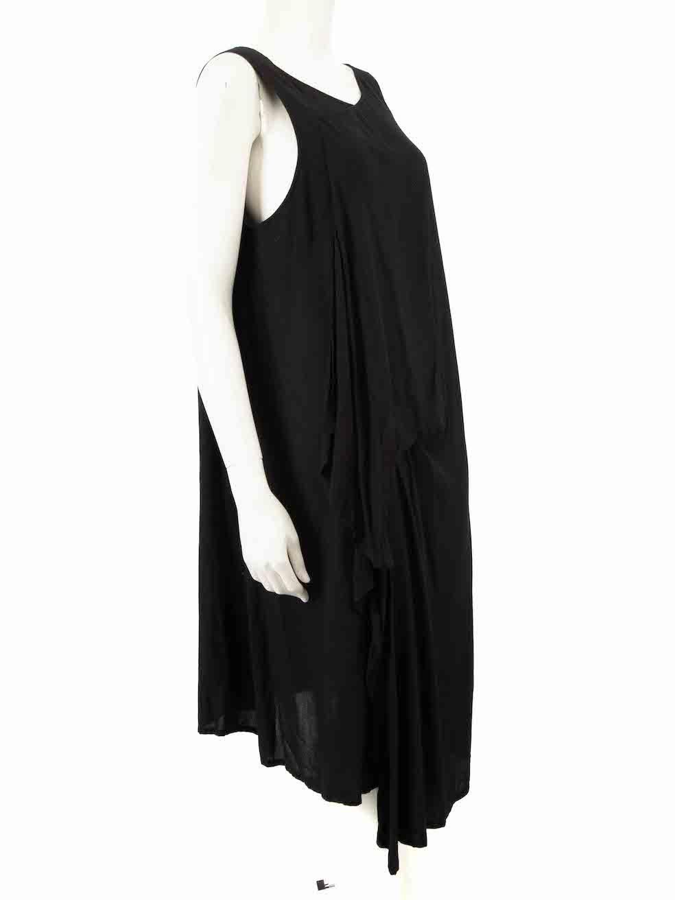 CONDITION is Very good. Hardly any visible wear to dress is evident on this used Yohji Yamamoto designer resale item.
 
 
 
 Details
 
 
 Black
 
 Rayon
 
 Dress
 
 Sleeveless
 
 Midi
 
 Round neck
 
 Back asymmetric detail
 
 1x Side pocket
 
 
 
