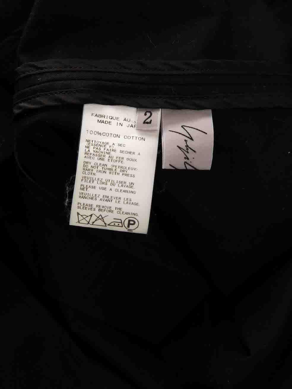 Yohji Yamamoto Black Deconstructed Blazer Skirt Set Size S en vente 1
