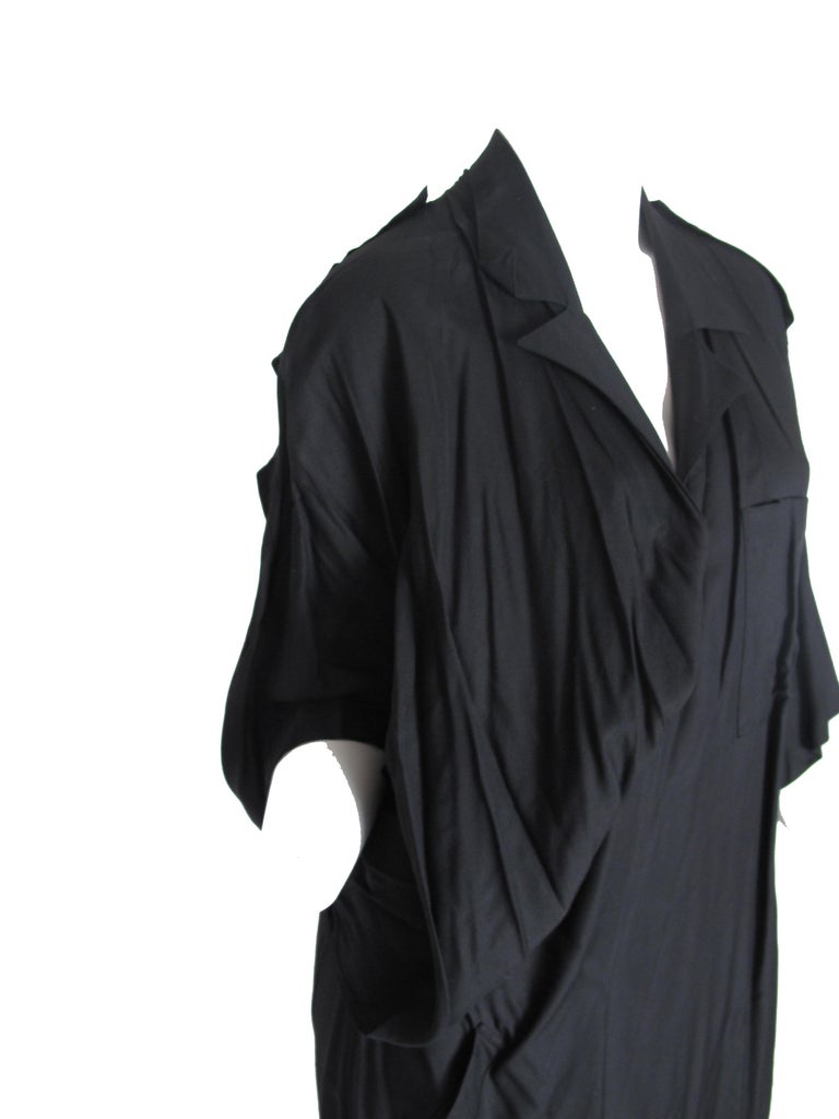 Yohji Yamamoto Black Dress, 1990s at 1stDibs