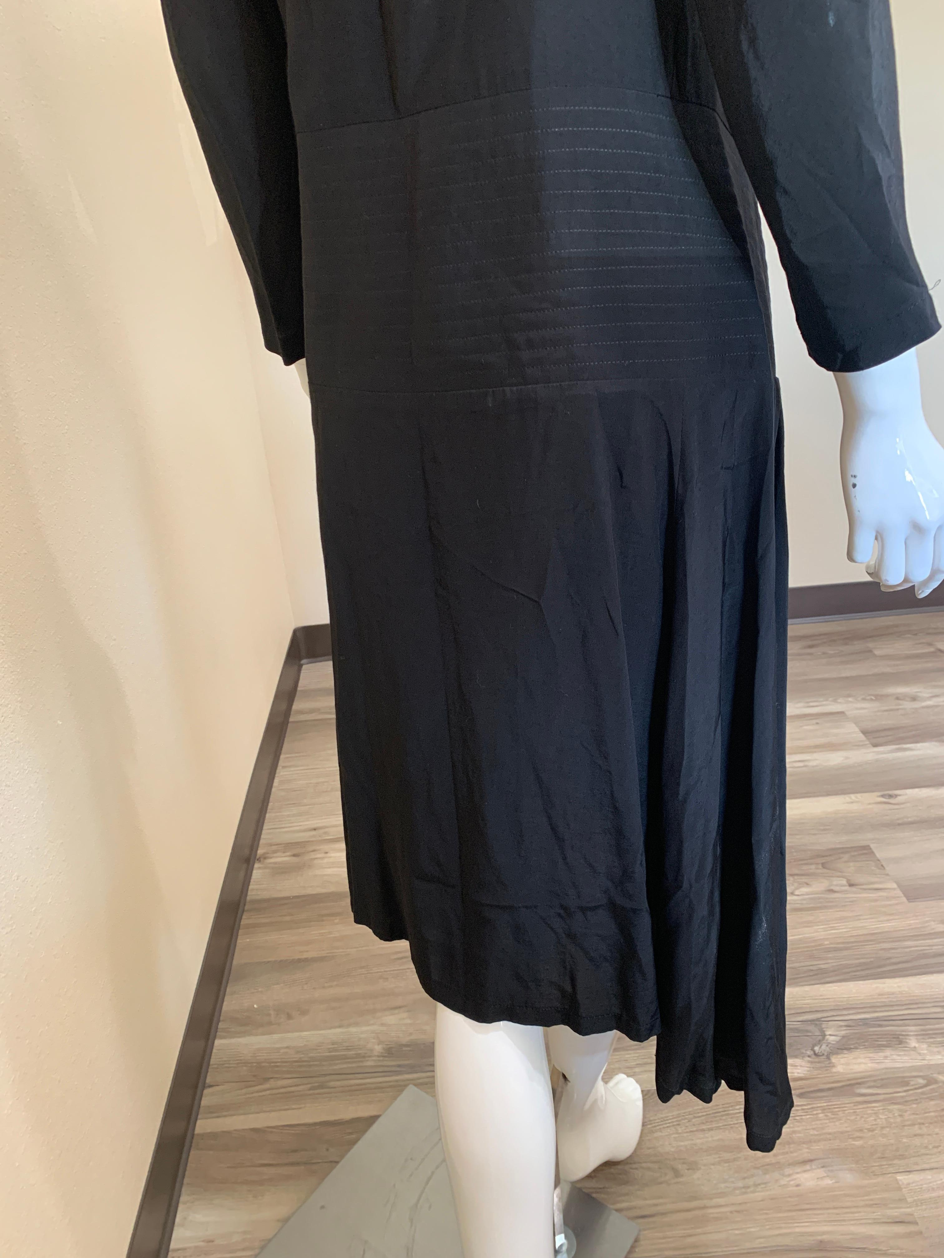Yohji Yamamoto Black Dress Size 2  For Sale 3