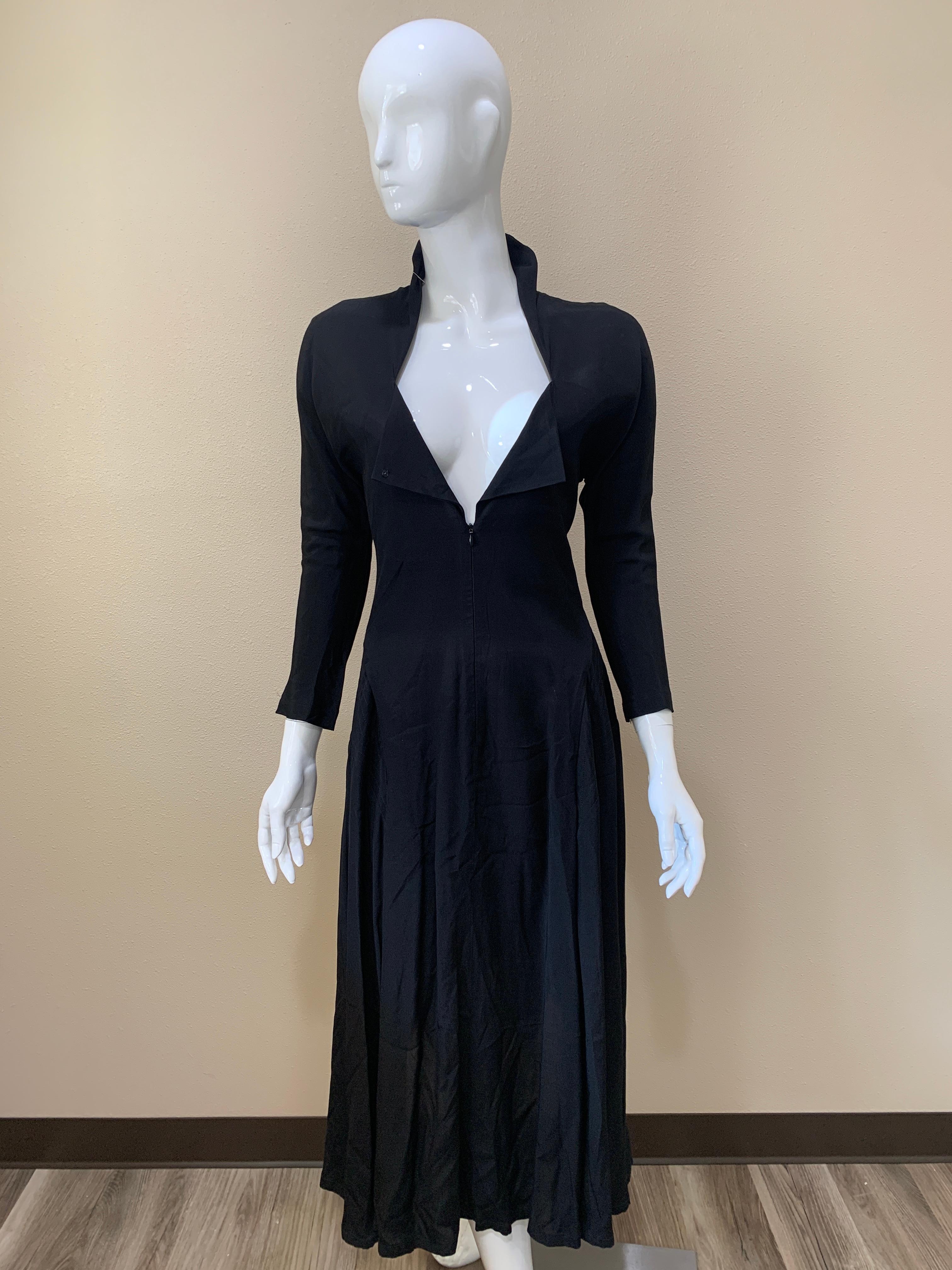 Yohji Yamamoto Black Dress Size 2  In New Condition For Sale In Thousand Oaks, CA