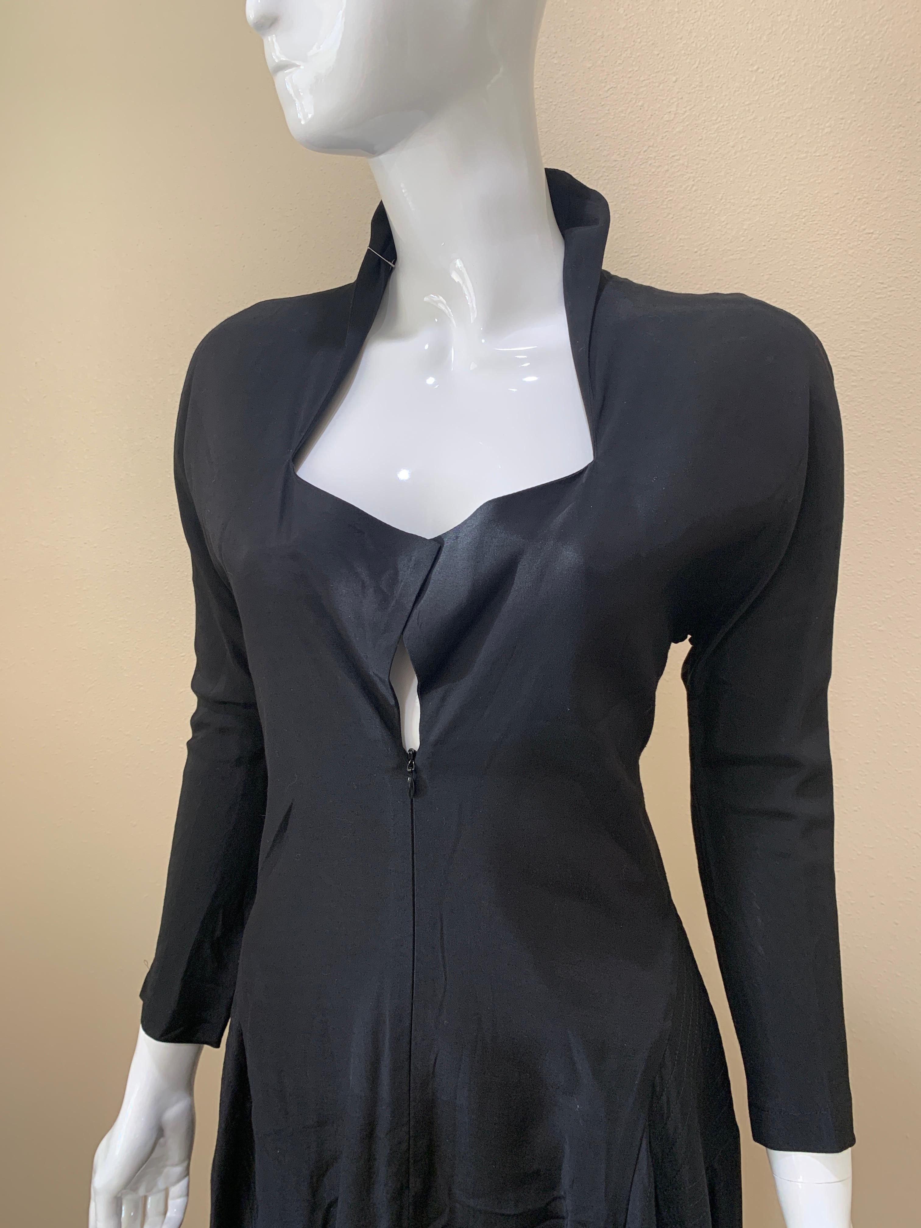 Yohji Yamamoto Black Dress Size 2  For Sale 1