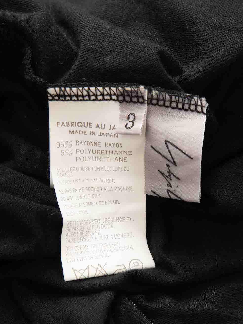 Yohji Yamamoto Top noir à col roulé et demi-zippé Taille M Pour femmes en vente